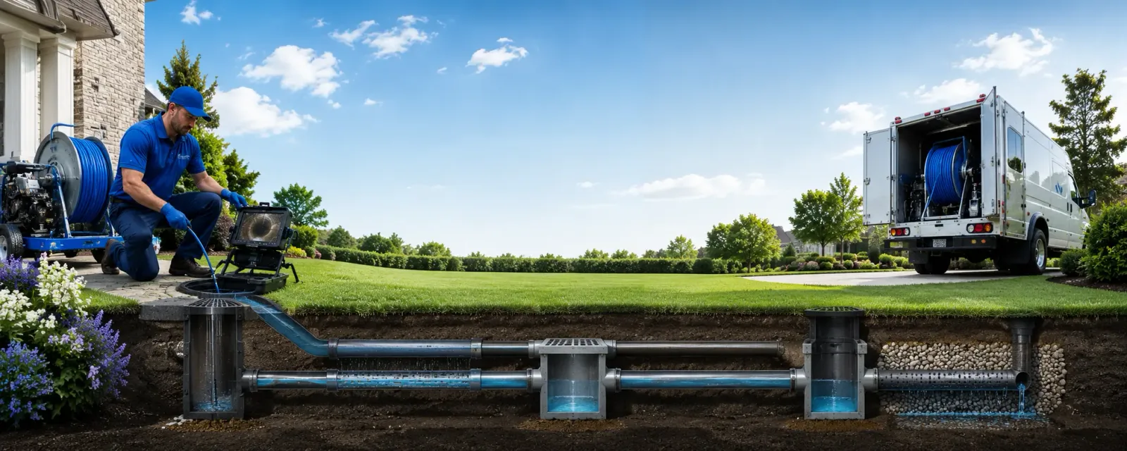 Outdoor drain cleaning information for Badger, IA
